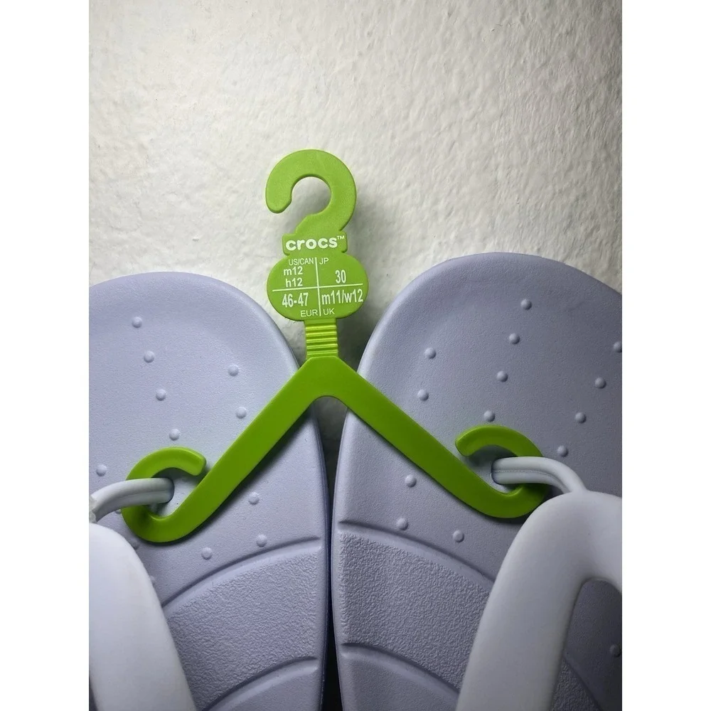 NEW Crocs Flip Flops Men's Size 12M Dreamscape Pale Blue/Purple Comfort Outdoor